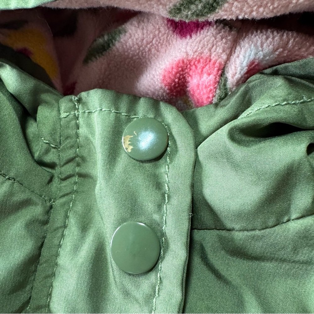 Baby Girl Lightweight Jacket and Fleece Size 12 Months Carter’s Fall Green Pink - Picture 4 of 16
